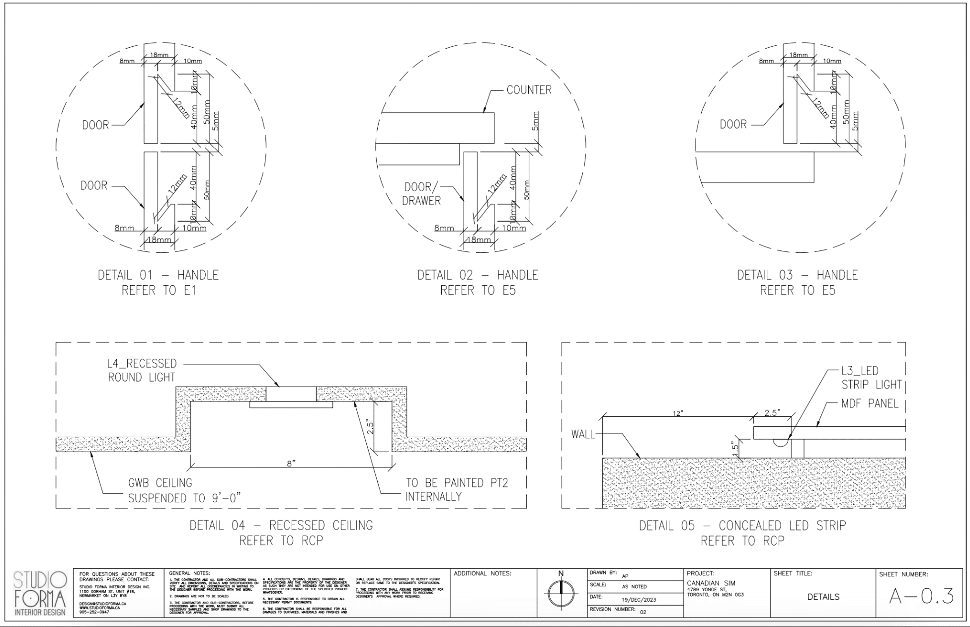 Construction Drawings for an office build-out