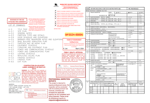 Stamped Permit Drawings ready for construction