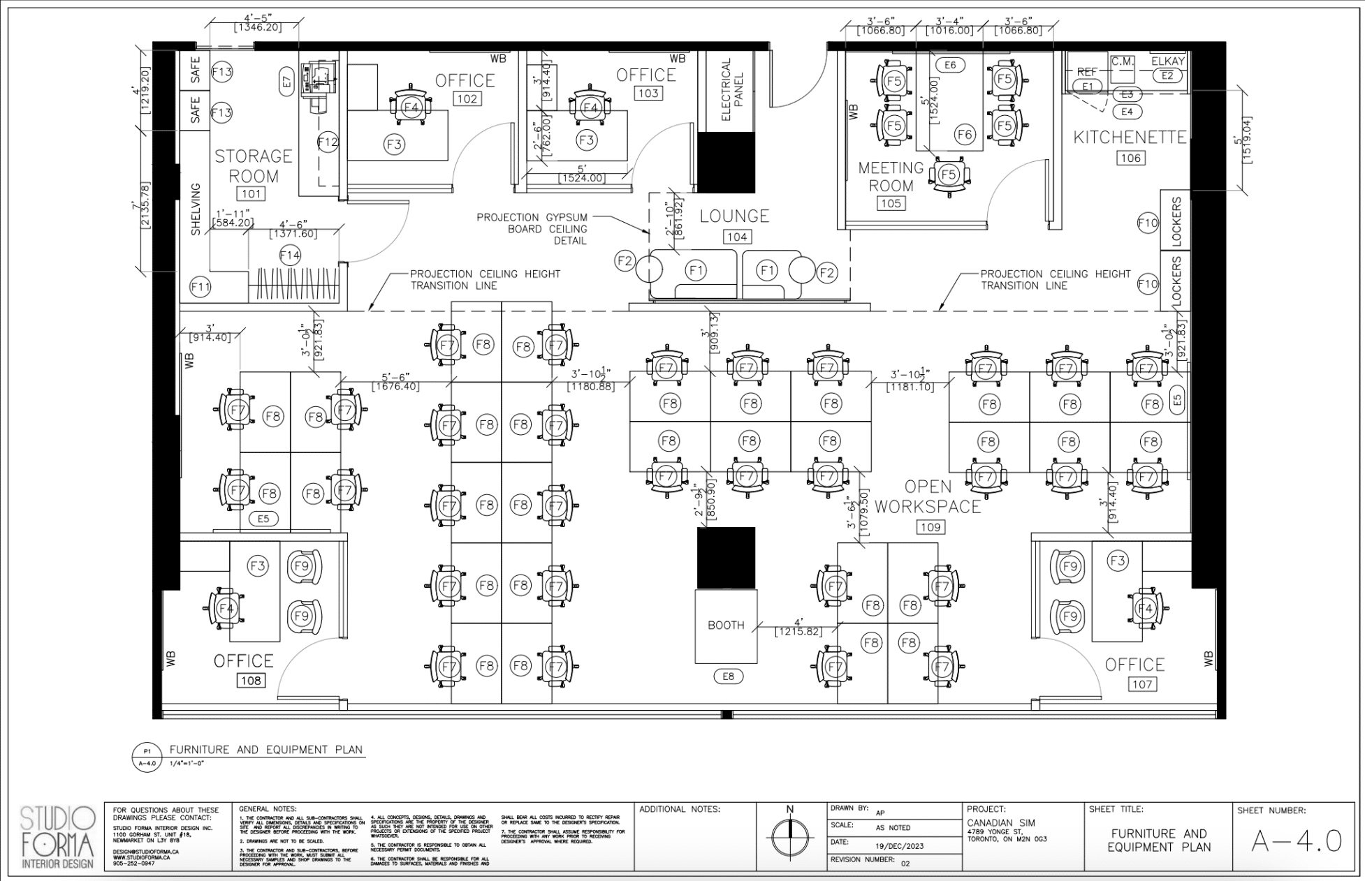 Construction Drawings for an office build-out